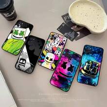 Funda de teléfono DJ M-Marshmello compatible con  17 16 15 14 13 12 11 Pro Max Plus, funda negra suave, compatible con funda de  17, funda de  17 Pro, funda de  17 Pro Max - z4 - Ver 3