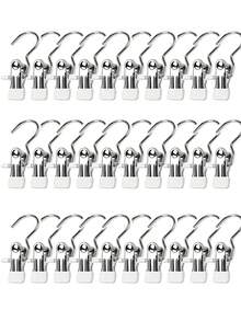 50/40/30/20/15/10/5件不锈钢衣夹，带钩洗衣衣钉，衣柜靴子衣架，带钩夹子，便携式挂衣夹，衣柜收纳袋，多功能单夹衣架，靴子夹，无缝挂钩织物收纳袋，适用于裤子、帽子、裙子、袜子、鞋子、裙子、牛仔裤、靴子、裙子