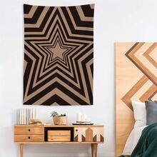 1pc Y2K Aesthetic Star Pattern Tapestry, Wall Tapestry Hanging Home Decoration Materials, Hippie Decor For Living Room, Bedroom, Dorm - Multicolor - View 2