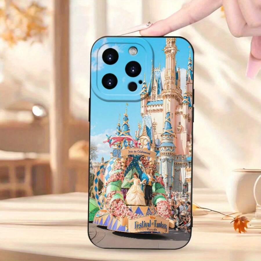 1 funda de teléfono de la serie 2D con el tema "la belleza y la bestia" fantasía festival parade para iPhone 16E 16 15 14 13 12 11 XR X XS 7 6 mini pro promax plusTPU material lindo diseño de dibujos animados, regalo perfecto - Mezcla de color 1 - Ver 1