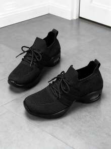 Spring And Autumn Women's Dance Shoes, Mesh Breathable Air Cushion Comfortable And Versatile Modern Dance Shoes, Lightweight Square Dance Shoes, Park Outdoor Height Boosting Walking Shoes, Running Shoes, Sports Shoes