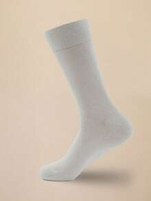 5 Paar Herren klassische einfarbige Crew Socken, europäischer und amerikanischer Gentleman Stil, lässige Herbst/Winter Socken