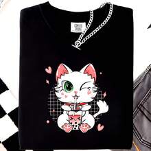 Boba Tea Cat Halloween Costume - 黑色 - 查看 1