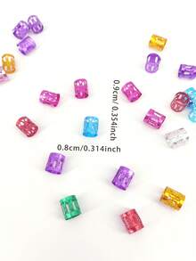 100件套多色发饰套装，适用于辫子和脏辫，包含珠子、发圈、发夹和可调节金属发箍。