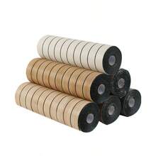 1卷自粘3D网格墙贴 - 自粘SXP，适用于DIY家居装饰，易于粘贴在墙壁、天花板和曲面上，非常适合客厅和隔断，可重复使用的黑棕色条纹乙烯基材料，为现代风格房间增添亮点，可覆盖木质墙面。 - 彩色 - 查看 4