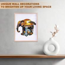 1pc African Elephant Wooden Puzzle, Asymmetrical Animal Shape Wooden Jigsaw Puzzle Toy, Unique Party Game Gift, Decorative Art Painting, Tabletop Magic Puzzle, Creative Children's Educational Puzzle, Holiday Gift, Adult Wooden Puzzle, Christmas Gift, Back To School Gift, Birthday Gift (2D Puzzle) - Multicolor - View 8