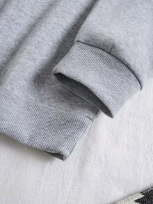 Men Winter Sweatshirt Graphic Crewneck Hoodie Skeleton Hand California Y2K Style Fleece Crewneck Hoodie Gift for Him - Gris Claro - Ver 5