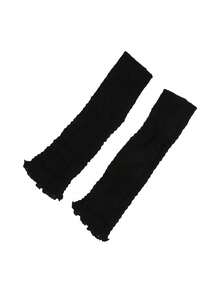 1Pair Women Mid-Calf Socks Covers , Elastic Stackable Design, Soft Warmth, Versatile Autumn And Winter Accessory, Hand Washable, Solid Color, Chic Leg Covers - Multicolor - View 11