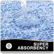 OLANLY Toilet Rugs U-Shaped 24x20, Extra Soft And Absorbent Microfiber Bathroom Rugs, Non-Slip, Machine Wash Dry, Pl 11ush Shaggy Contour Bath Mats For Toilet Base (Blue And White){Inchcolor_nameinch:InchBlueandWhiteinch,Inchsize_nameinch:Inch24\Inchx20\InchContourRuginch} - 藍白 - 查看 5
