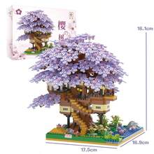 Sakura Bloques de construcción 2000Pcs Ensamblar juguetes - Morado+Acrílico - Ver 5