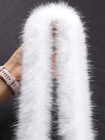 1 pieza 100cm Cinta de piel artificial multicolor esponjosa, Ribete de piel artificial lujoso, Tira de piel suave para coser para disfraces y decoraciones artesanales DIY, Ideal para atuendos tradicionales y adornos navideños, Accesorio de disfraz DIY, Borde decorativo, Tira de piel suave, Mejor para Navidad para el borde de prendas, zapatos, decoración de costura esponjosa