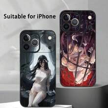 Cute Anime A-Albedo Overlord Phone Case Cover Compatible With  17 16 15 14 13 12 11 Pro Max Plus Mini Black Frosted Soft Shell Funda, Cover Compatible With  17 Case,  17 Pro Case,  17 Pro Max Case - Z6 - 查看 3
