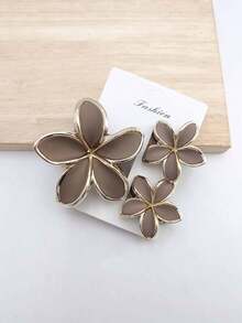 3/9 Pcs Set Solid Color Street Style ABS Plastic Shark Claw Hair Clips, Suitable For Daily Wear - Multicolor - View 15