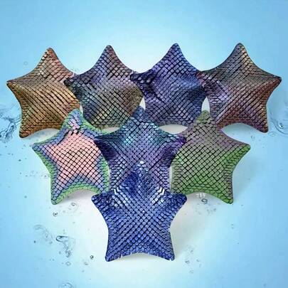 1 szt., drukowana w 3D, przegubowa figurka rozgwiazdy, symulacja wielostawowego zwierzęcia morskiego, ruchome stawy, plastik, nie wymaga prądu, nadaje się do dekoracji wewnątrz i na zewnątrz, różne rodzaje pomieszczeń, zabawka relaksacyjna | zabawny design | wielostawowa konstrukcja, prezent świąteczny