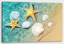 2025 Christmas Canvas Wall Art Print 12" X 16" With Timer | LED Lighted Design - Ocean Sea Shells - View 6