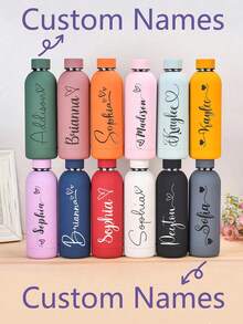 1pc Custom Engraved Travel Mug, Beach Tumbler, Stainless Steel Mug, Girls Weekend Gift, Laser Engraved Tumbler, Personalized Tumbler, Perfect For Anniversaries, Christmas, Birthdays, And Valentine's Day - Multicolor - View 1