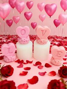 3D Heart Silicone Mold, Rose Flower Mold, Valentine's Day Silicone Rose Candle Mold, Resin Casting Mold, Resin Making Mold, Silicone Candle Soap Mold, Candle Making Mold, Home Decor Tool - Multicolor - View 2