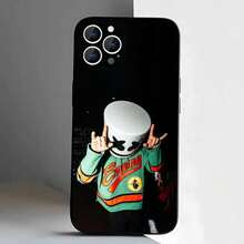 Funda de teléfono M-MarshmelloS compatible con  17,16,15,14,13,12,11,Pro,XS,Max,XR,Plus,E,SE4,Mini, funda negra suave, compatible con funda de  17, funda de  17 Pro, funda de  17 Pro Max - z6 - Ver 7