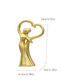 抽象舞动情侣雕像摆件，适用于客厅、办公室、卧室、书桌、书架等场所。