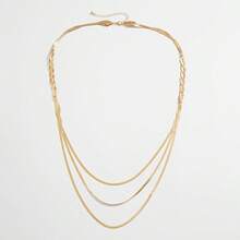 Simple And Elegant Long Snake Chain Necklace For Women, With A Smooth Blade Chain, Fashionable And  Necklace For Women, Daily And Party Necklace Accessories For All Seasons - 金色 - 查看 5