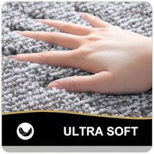 Bathroom Rugs 30x20, Extra Soft And Absorbent Microfiber Bath Mat, Non-Slip, Machine Washable, Quick Dry Shaggy Bath Carpet, Suitable For Bathroom Floor, Tub, Shower (Medium, Charcoal){Inchcolor_nameinch:InchCharcoalandWhiteinch,Inchsize_nameinch:Inch30\Inchx20\Inchinch} - CharcoalandWhite - View 3