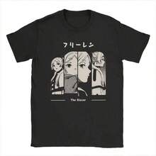 Men Cotton Tee Shirt Round Collar Short Sleeve T Shirts Printed Tops Unisexs T Shirt Hipster Frieren The Slayer T-Shirt For  Crewneck Pure Cotton T Shirt Anime Anime Enthusiast  Cotton Tops Casual Short Sleeve Crewneck Tees Classic T-Shirts - màu đen - Xem 8