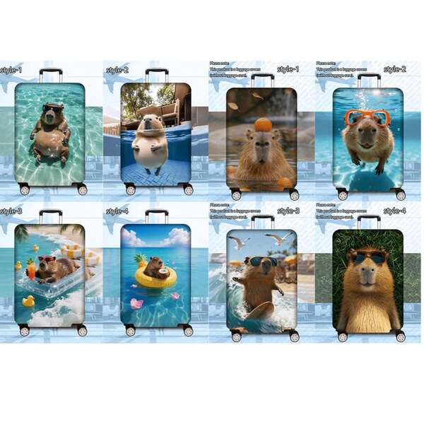 1pc 300G /Square Meter Airplane Route Print, Padded Luggage Case, And Padded Luggage Accessory. Perfect For Business Trips, Vacations, Travel, Checked Luggage, And Back-To-School Travel, Adding A Touch Of Class To Your Suitcase. Suitable For 20-28 Inch Suitcases.