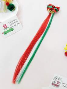 Clips y diademas navideños lindos y dulces, con varios elementos navideños (reno/árbol de Navidad/lazo/campana/muñeco de nieve) Extensiones de cabello coloridas, detalles festivos, accesorios para fiestas