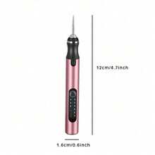 Electric Engraving Pen, USB Rechargeable Cordless Etching Engraving Tool, Portable DIY Rotary Engraver For Jewelry Wood Glass Stone Carving - Hot Pink - View 5
