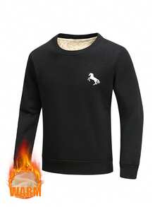 Herrset med sportjacka och cargobyxor för höst/vinter, casual - Svart - Visa 4