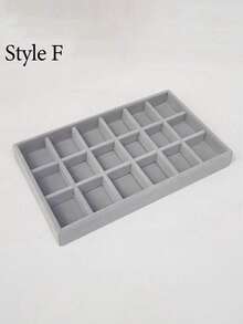 Bandeja de veludo para joias (1 unidade), caixa organizadora de joias de grande capacidade, design com compartimentos separados, suporte minimalista para joias com vários espaços, bandeja para joias, bandeja empilhável estilo gaveta, ideal para brincos, colares, pulseiras, tornozeleiras, anéis, presilhas de cabelo, tiaras, essencial para o Dia dos Namorados, viagens ao sol, volta às aulas. - Multicolorido - Ver 10