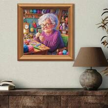 1 Set - Grandma's Handcraft Cross Stitch Kit, DIY Needlework Art Materials, 11CT Cross Stitch Decorative Painting, Creative Handmade Stress Relief Gift. Complete Home Decor Printed Cross Stitch Craft, Suitable For Home Decor Knitting Art. Frame Not Included - Multicolor - View 2