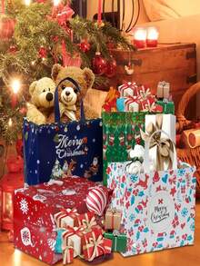 Gift Bag Christmas High-End Non-Woven Handbag Holiday Candy Gift Packaging Bag - Multicolor - View 6