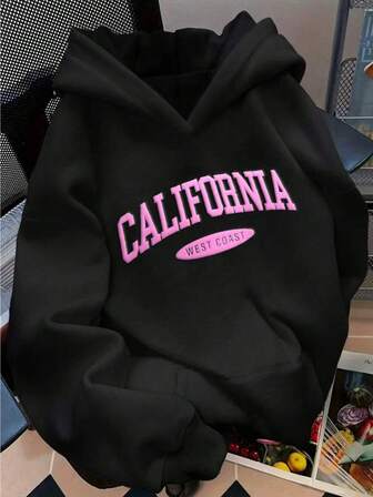 プラスサイズ エレガントニットカジュアル デイリーウェア スウェットシャツ、プラスサイズルーズフィット プリント長袖フード付きプルオーバー、パーティー、集まり、旅行、ホリデーギフト、入学、クリスマス、新年、バレンタインデーに適しています