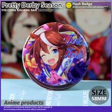 动漫周边新品 静音徽章，大正Q版远坂凛&天皇双闪胸针，生日礼物，圣诞礼物，节日礼物，完美礼物，游戏动漫周边礼品 - 彩色 - 查看 8