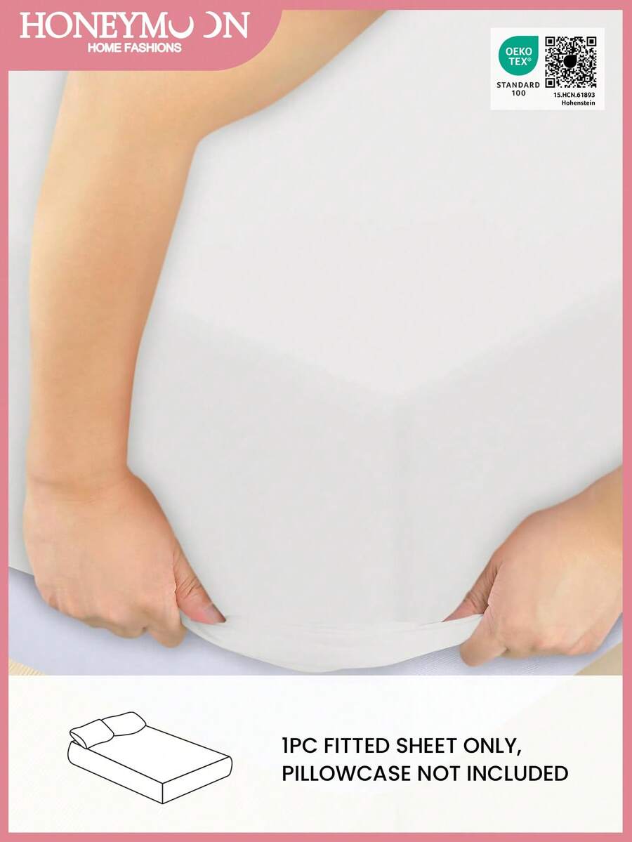 1 tấm ga trải giường màu trơn, tấm bảo vệ nệm, mềm mại và thoáng khí, phù hợp với giường đơn, giường đôi, giường cỡ Queen, giường cỡ King, bộ đồ dùng giường ngủ thiết yếu cho gia đình và ký túc xá. - trắng - Xem 1