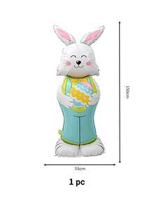 kumozawa 1pc 59-Inch Standing Rabbit Balloon, Indoor Atmosphere Background Photo Prop, Easter Balloon Set, Birthday Party Celebration Decor, Holiday Party Decoration - Multicolor - View 8