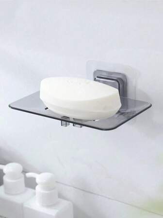 1个/2个创意塑料壁挂式皂盒（带排水孔） - 浴室配件