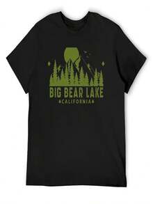 Big Bear Lake California Mountain View T-Shirt Customs Vintage Croswit Shirt Man Football T Shirt Oversized T Shirts For Men