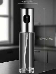 1 pezzo Spruzzatore per olio d'oliva in vetro, dispenser di olio da cucina in acciaio inossidabile 304 pressurizzato da 100/200ml, senza perdite, senza PVC, nebulizzatore per cottura, barbecue, insalata, uso in cucina