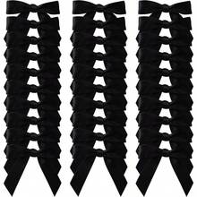 Micomon 50pcs 1.2-Inch  Mini Ribbon Bows For Crafts Wedding Gift Sewing Scrapbooking Hair Bows Belts - Classic Style Christmas Holiday Occasion - Red Hearts