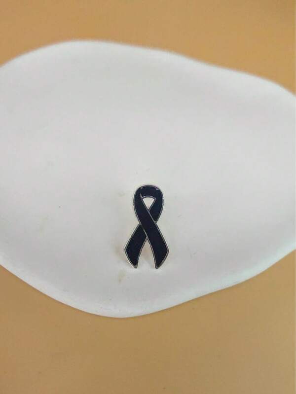 YWGEZHI 1pc Black Ribbon Brooch, International Breast Cancer Awareness Symbol