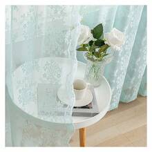Seafoam Sheer Window Curtain Panel Pair For Living Room Bedroom Boho Semi Sheer Draperiess Nursery Gauze Curtains Boy Beach Room Decor 52" W X 96" L Mint Green - 多色631 - 查看 4