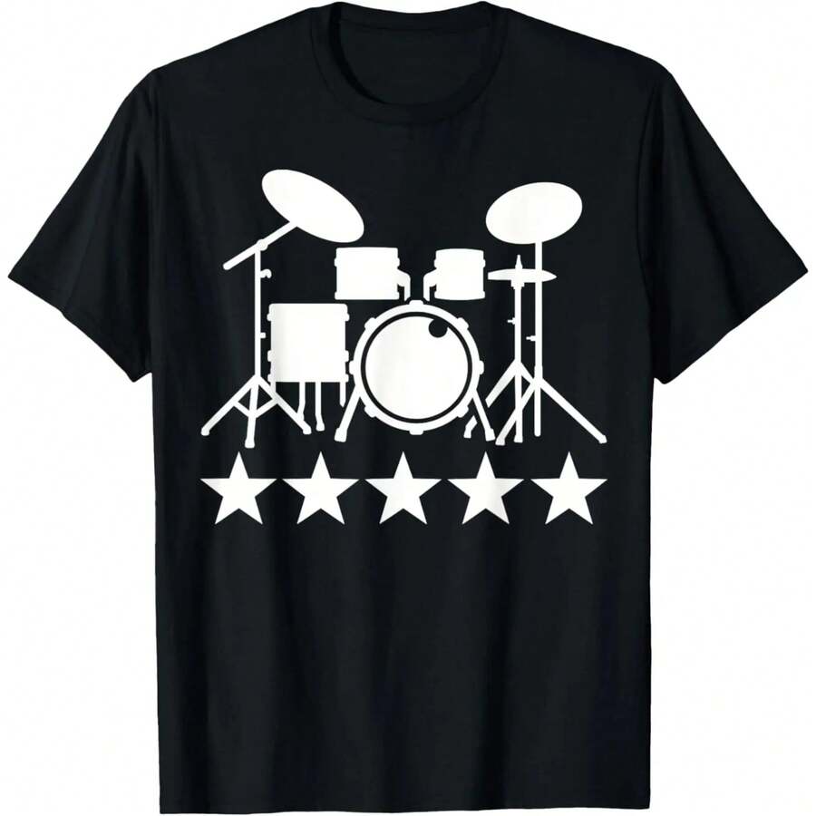 Drums stars T-Shirt - Negro - Ver 1