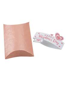 6/12pcs Valentine's Day Gift Box Candy Box, Paper Material, Suitable For Valentine's Day, Wedding Party, Birthday Gifts, Party Candy Packaging Box (Red, Pink And White)