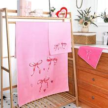 3 Pack Pink Bow Bathroom Towels Set Coquette Kitchen Hand Towels For Cotton Pink Bow Bath Room Kitchen Decor Coquette Gifts For Wedding Valentine Bridal Shower{Inchcolor_nameinch:InchPinkinch,Inchstyleinch:InchBowinch} - 弓弓 - 查看 7