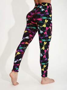 Spring Summer Casual Women Elastic Black Tight Pant With Polka Dot Print Home Lifting Buttocks Leggings Outdoor Vacation Walking Fitness Cropped Pants - Multicolor - View 22