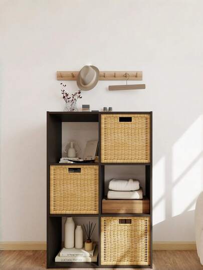 6-Cube Multi-Purpose Organizer - 3 Open & 3 Closed Cubes, 33LB Per Cube Capacity, Fits Standard Bins