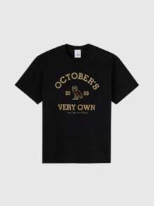 Custom October Very Own OVO Inspired Premium Cotton Shirt Streetwear Oversized T-Shirt Gift For Him_ - 黑色 - 查看 1