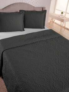 Quilt Kit Covers Bed LUXURY Matelado Queen-Double-Single - Black - View 3